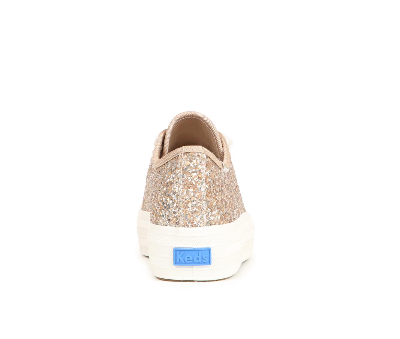 Keds Girls Triple Up Glitter Celebrations Platform Sneakers Youth 2 Youth
