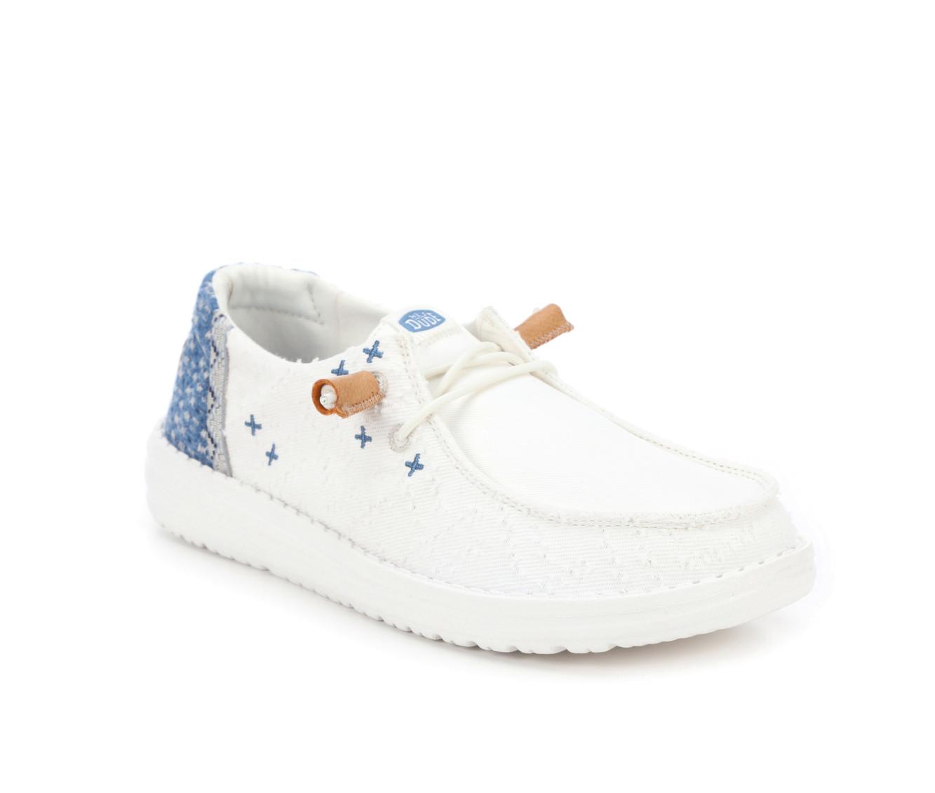 HEYDUDE Women s Wendy Crafted Boho Casual Shoes White Size 9 Canvas