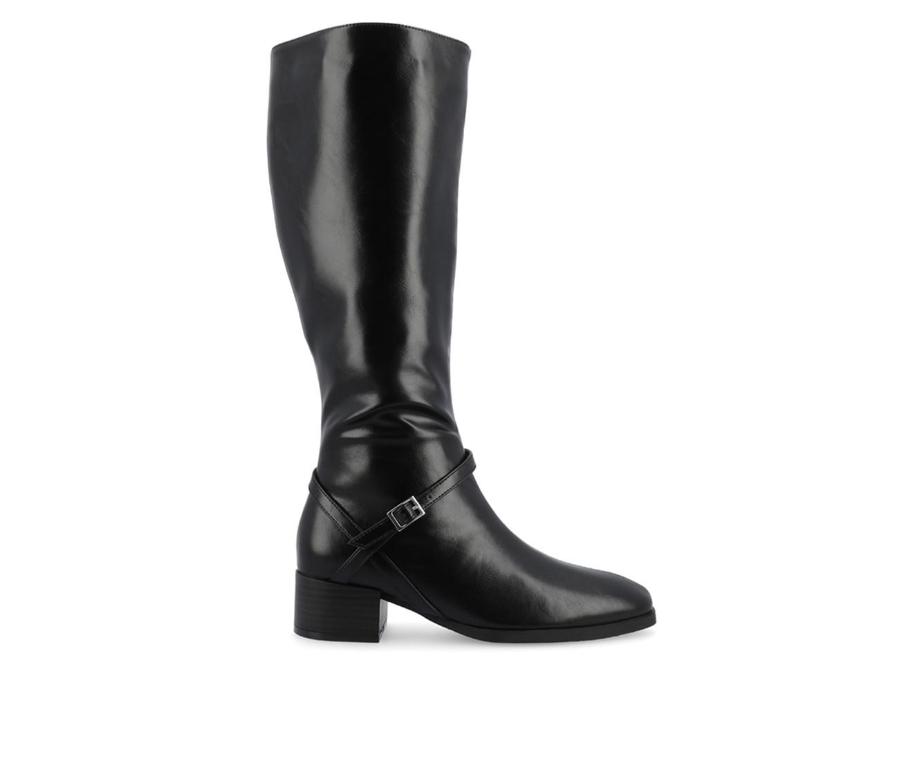 Journee Collection Womens Winny Tru Comfort Foam Extra Wide Calf Stacked  Heel Knee High Boots 