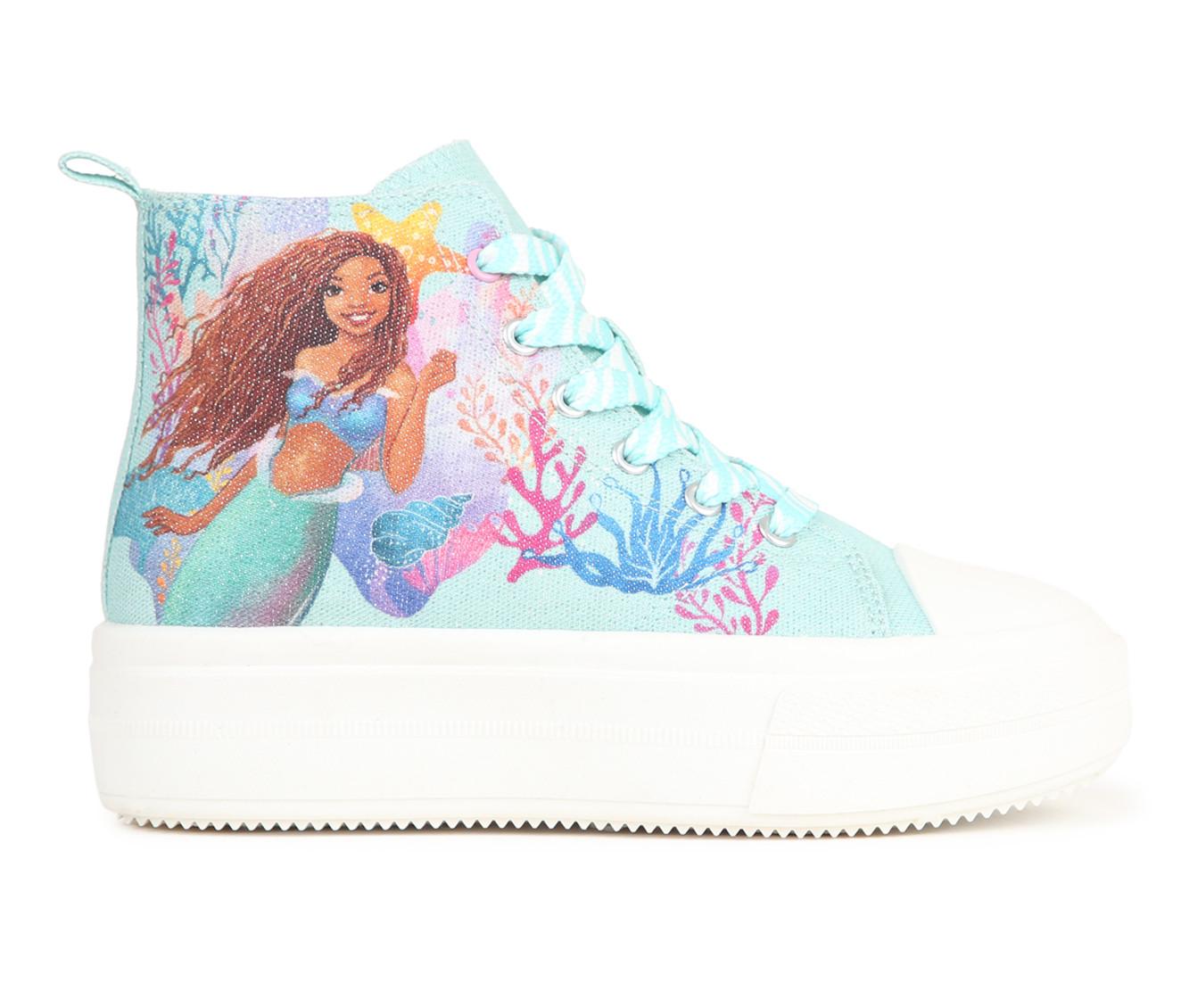 Girls' Disney Little Kid & Big Kid 13-4 Ariel Mid Top Sneakers