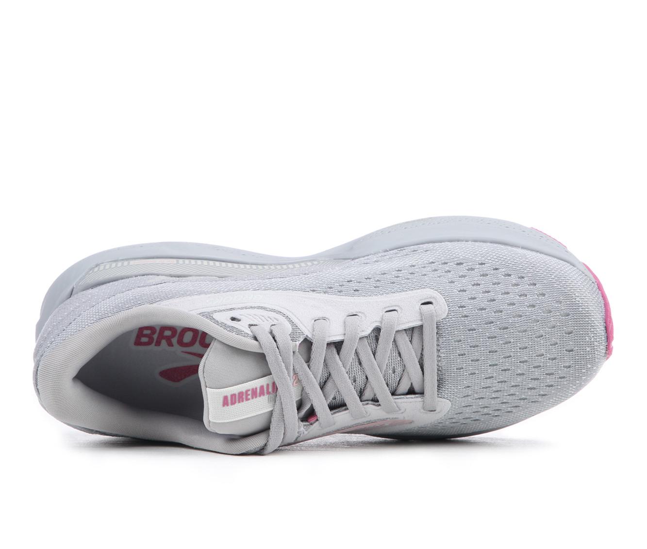 Brooks Adrenaline GTS 24 Women’s Sneakers – Grey Coconut Pink, Sizes 6-11