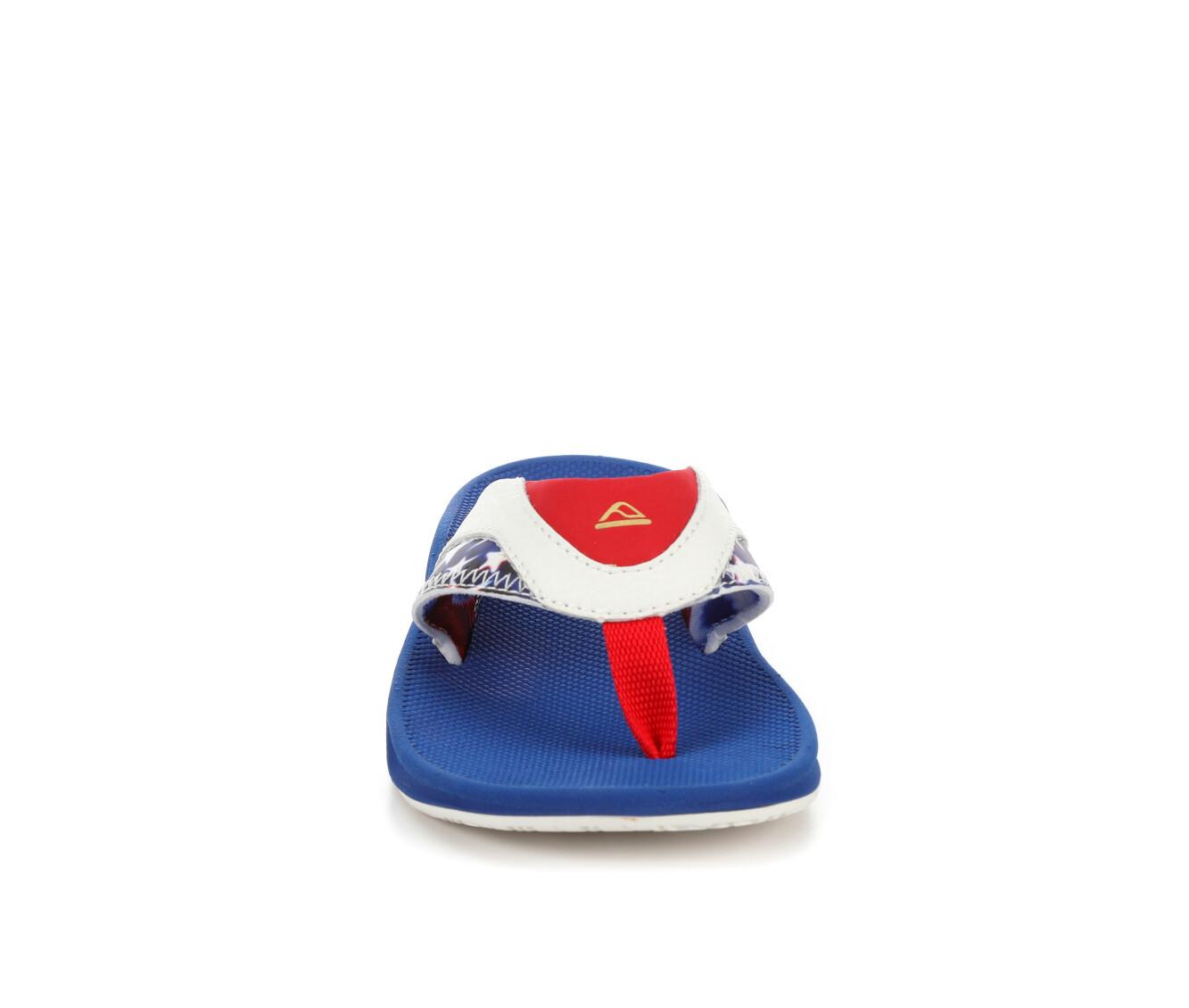 Boys' Reef Little Kid & Big Kid Fanning Red White Blue Sandals