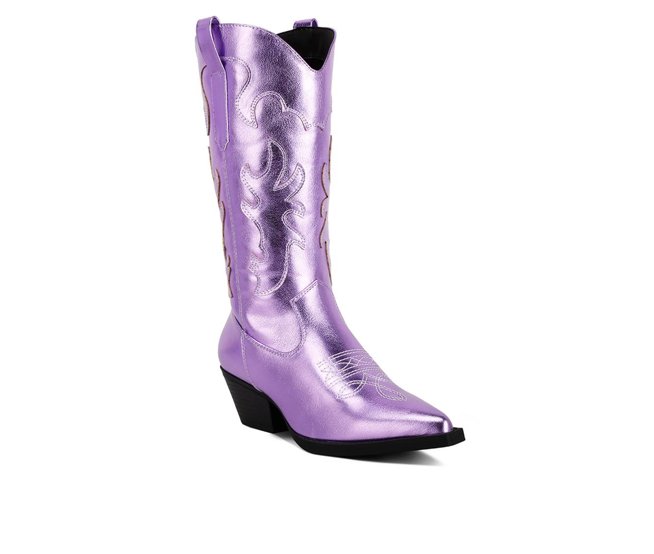 Women's London Rag Cowboy Metallic Western Boots