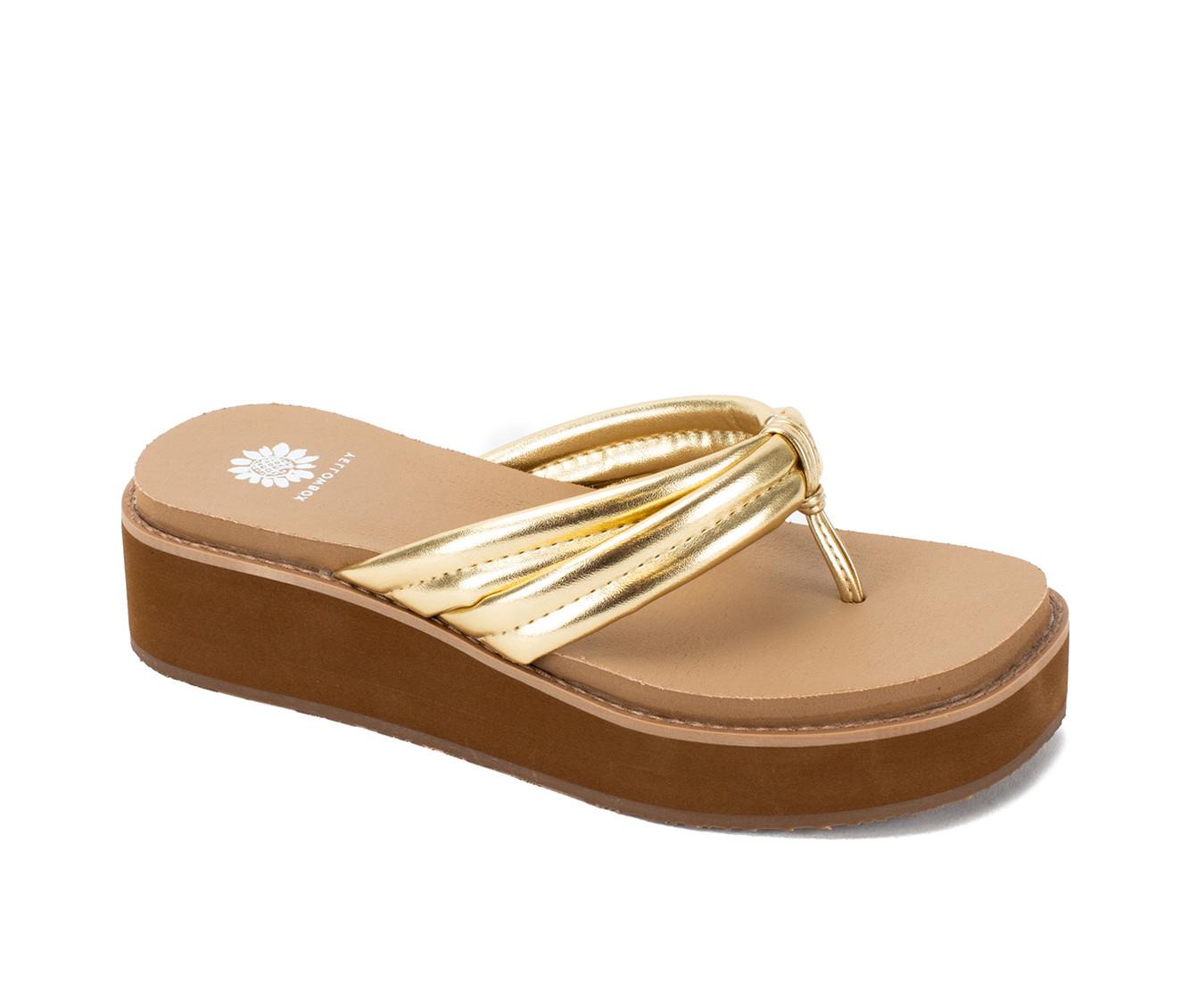 Yellow box flip hot sale flops clearance sale