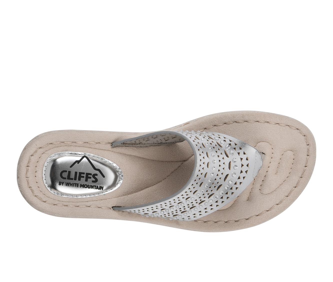 Women's Cliffs by White Mountain Comate Wedge Flip-Flops