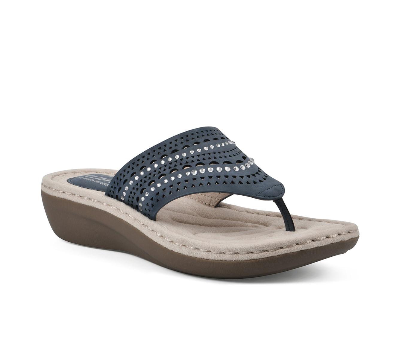 Women's Cliffs by White Mountain Comate Wedge Flip-Flops