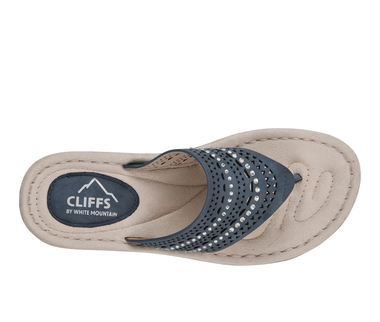 Women's Cliffs by White Mountain Comate Wedge Flip-Flops