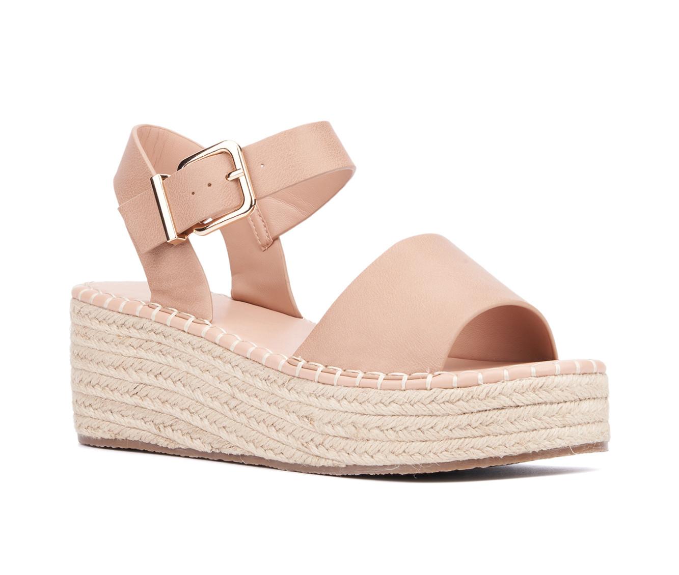 Women's New York and Company Elandra Platform Wedge Sandals