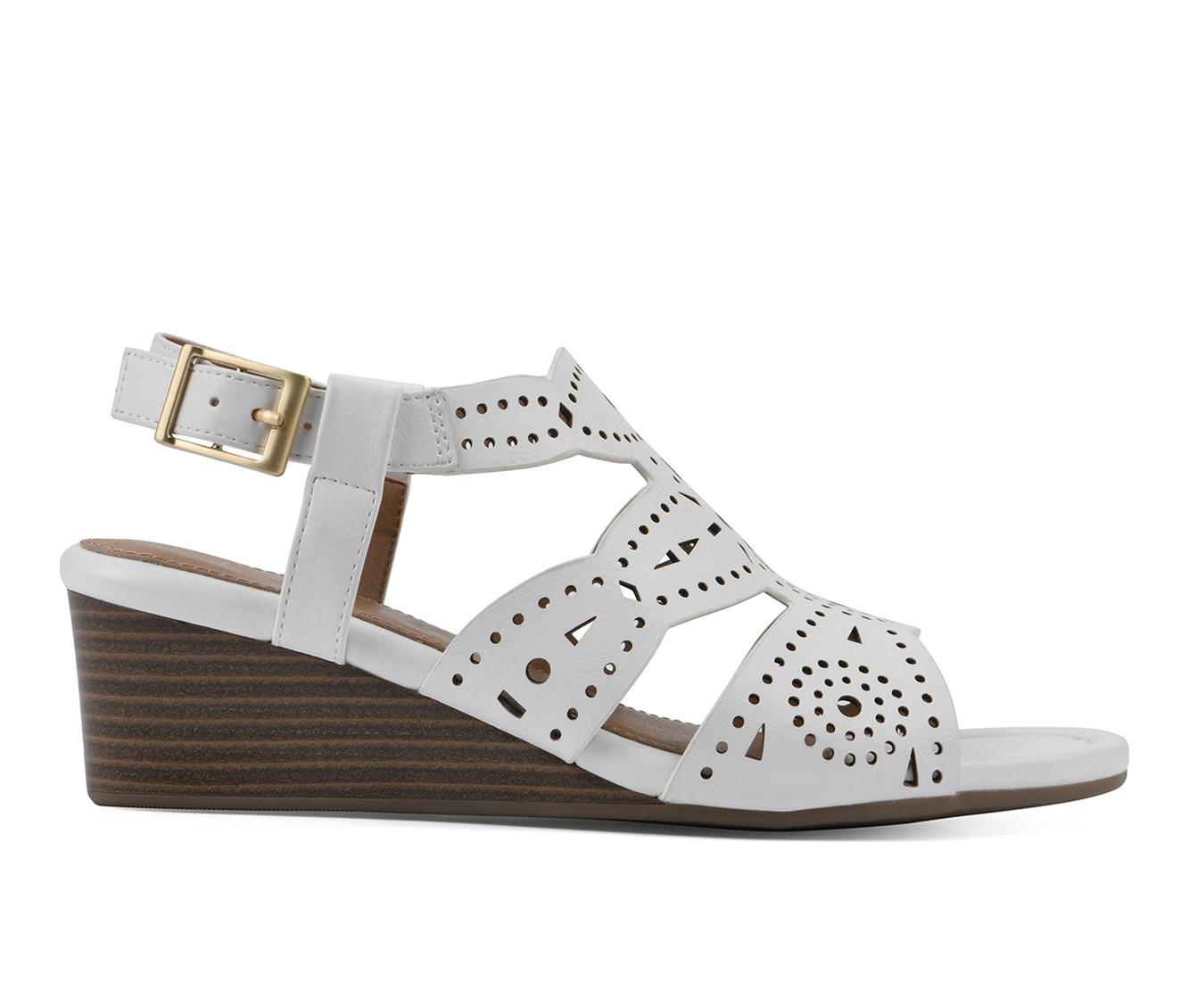 Women's White Mountain Brush Up Wedge Sandals