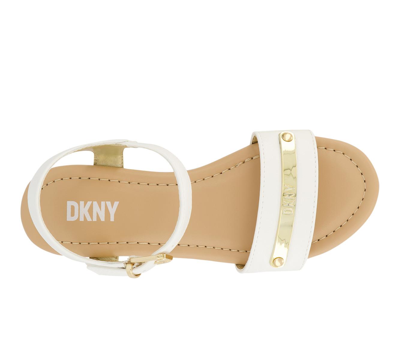 Girls' DKNY Little Kid Amber Metal Strap Wedge Sandals