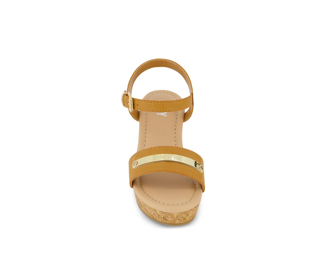 Girls' DKNY Little Kid Amber Metal Strap Wedge Sandals