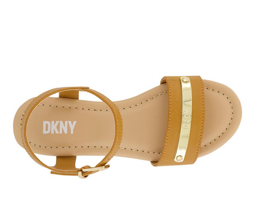 Girls' DKNY Little Kid Amber Metal Strap Wedge Sandals