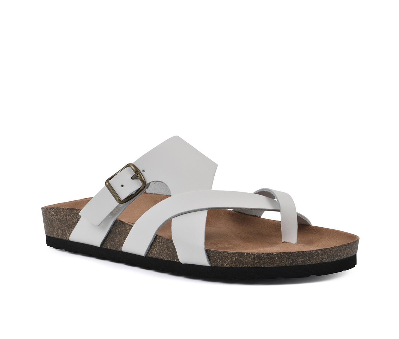 Women's White Mountain Graph Footbed Sandals