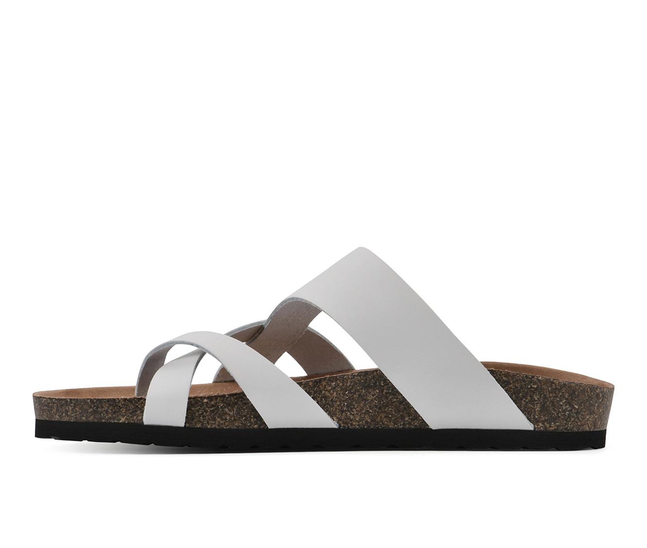 Women's White Mountain Graph Footbed Sandals