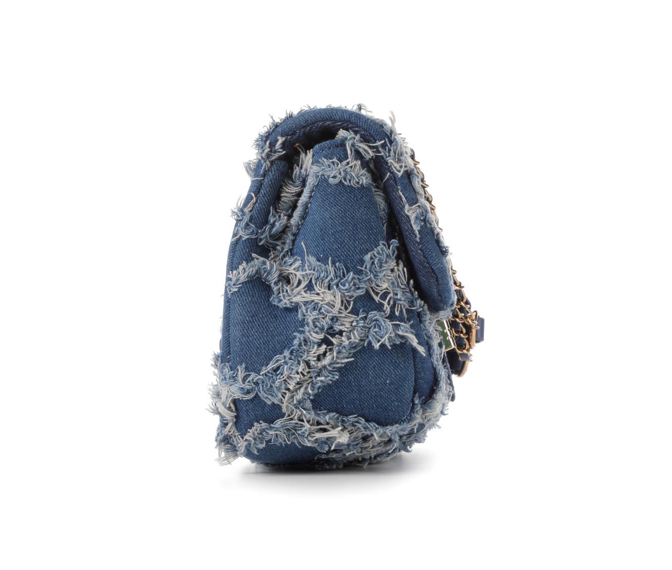 Olivia Miller Denim Quilt Chain Handbag