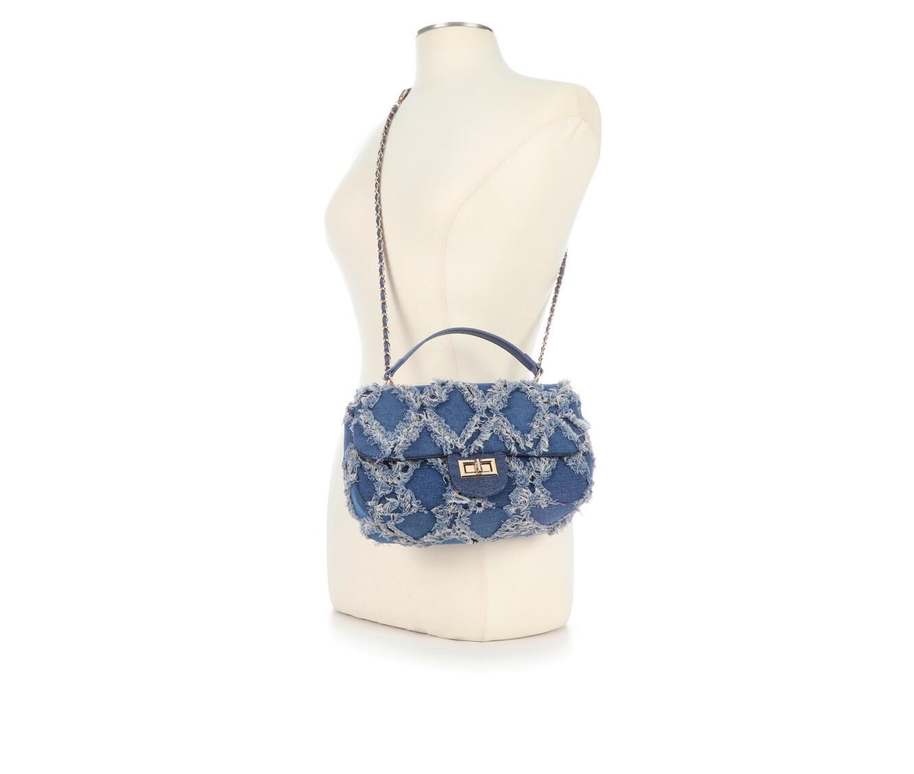 Olivia Miller Denim Quilt Chain Handbag