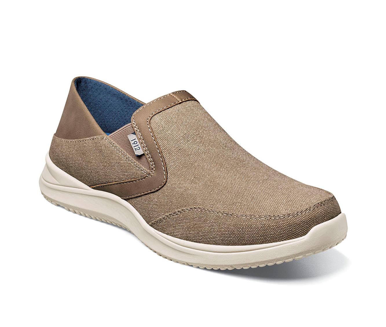 Men's Nunn Bush Conway EZ Canvas Moc Toe Slip On Shoes