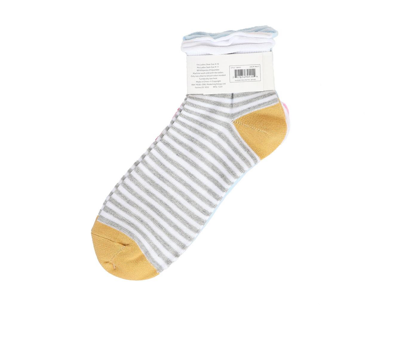 LEGALE 3PP CABANA STRIPE ANKLETS Socks