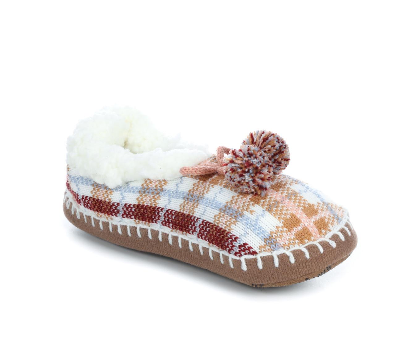 MUK LUKS Women's Plaid Ballerina Slipper Socks