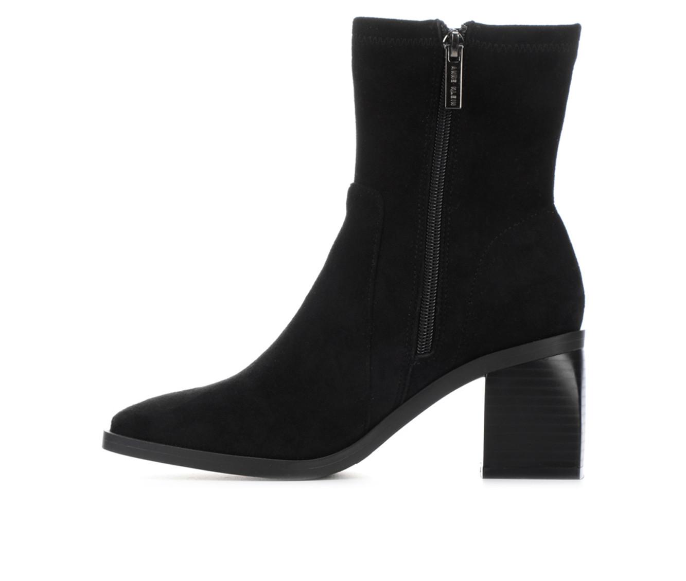 Anne Klein Astrid Boot in Black MicroSuede at Nordstrom Rack Size 6