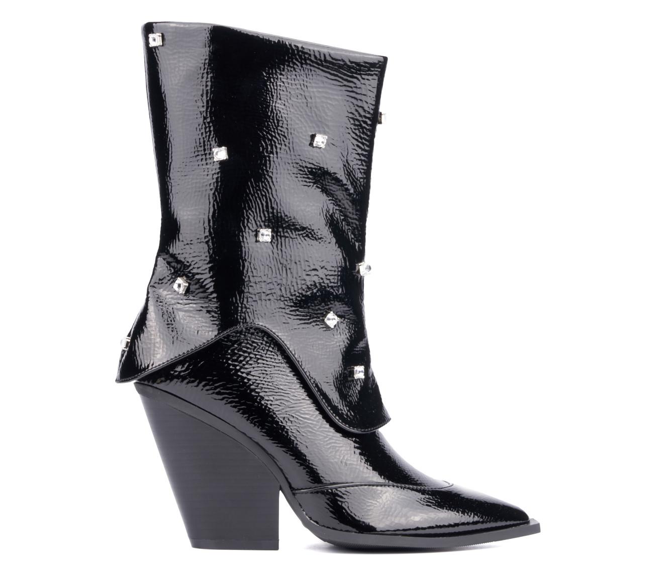 Women's Olivia Miller Bling Mid Calf Booties