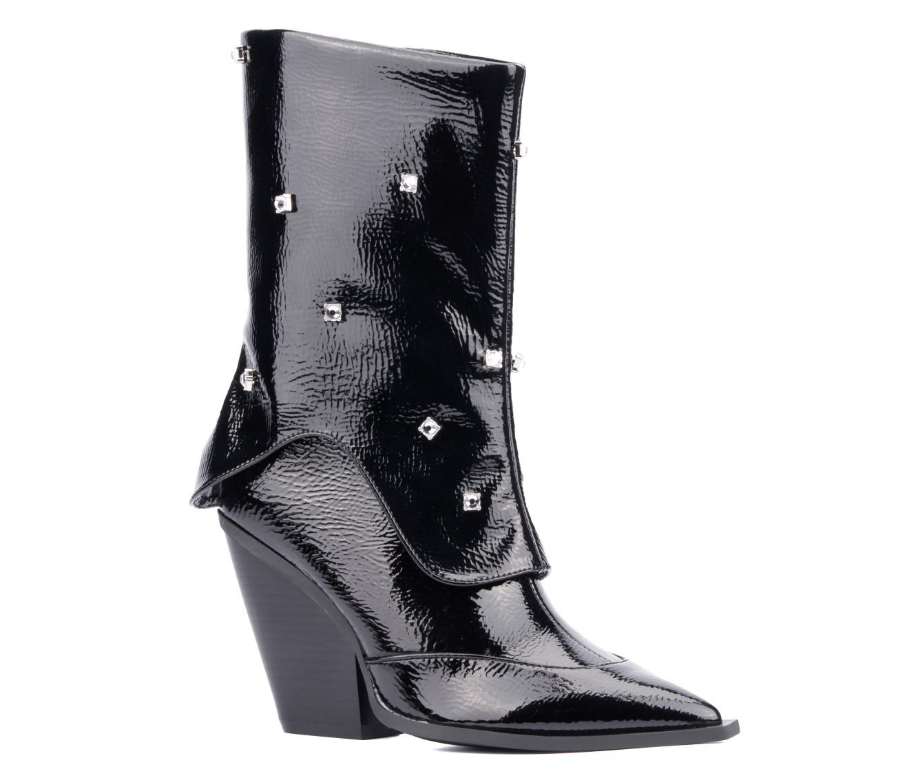 Women's Olivia Miller Bling Mid Calf Booties