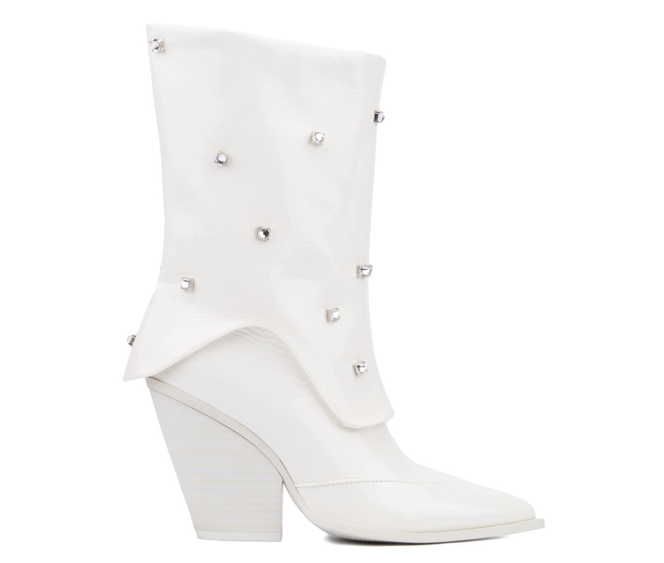 Women's Olivia Miller Bling Mid Calf Booties