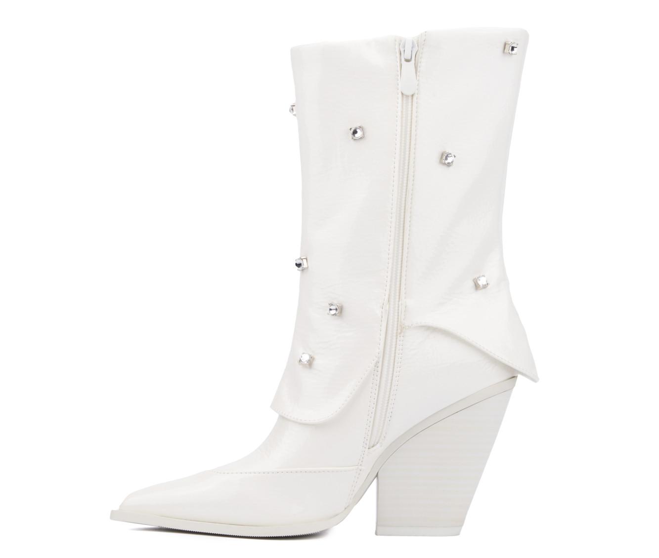 Women's Olivia Miller Bling Mid Calf Booties