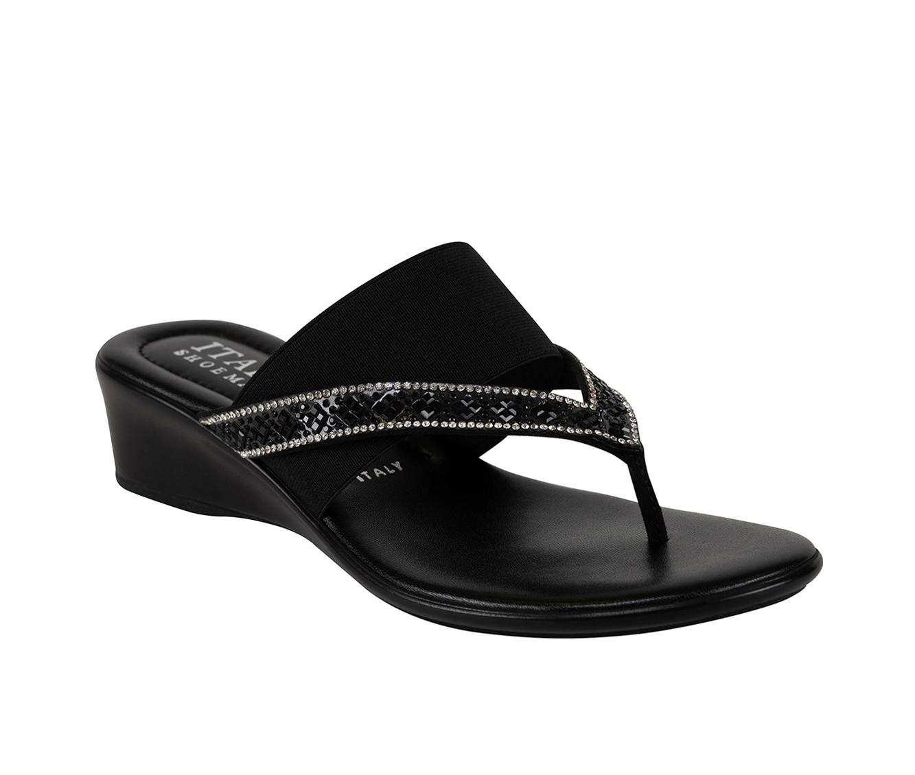 Women's Italian Shoemakers Deleiza Wedge Flip-Flops