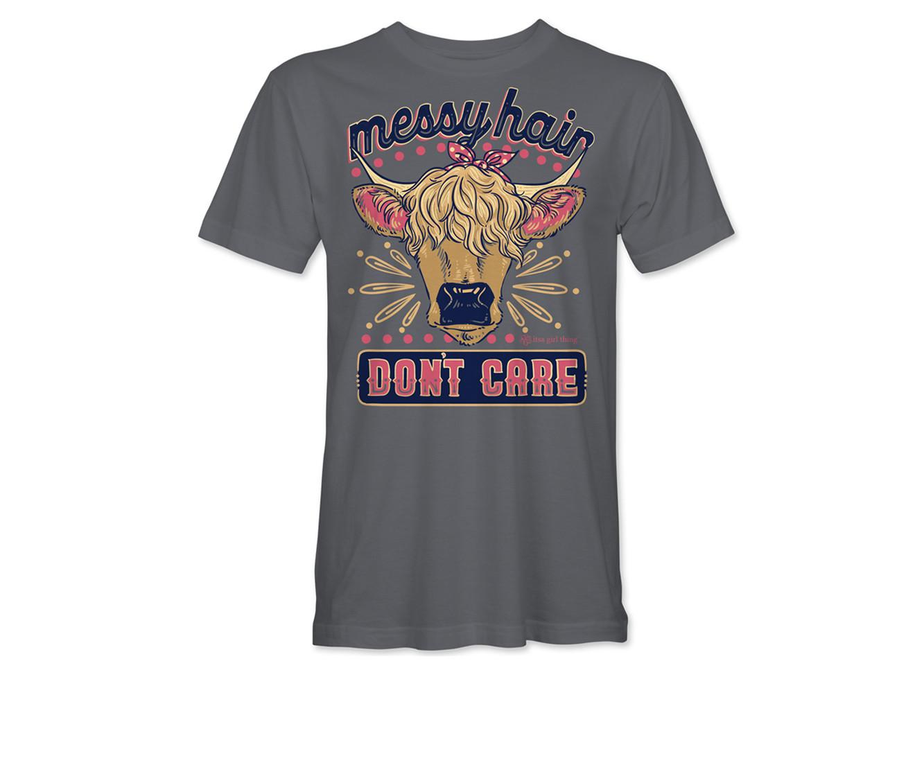 It's a Girl Thing Messy Hair Short Sleeve Shirt