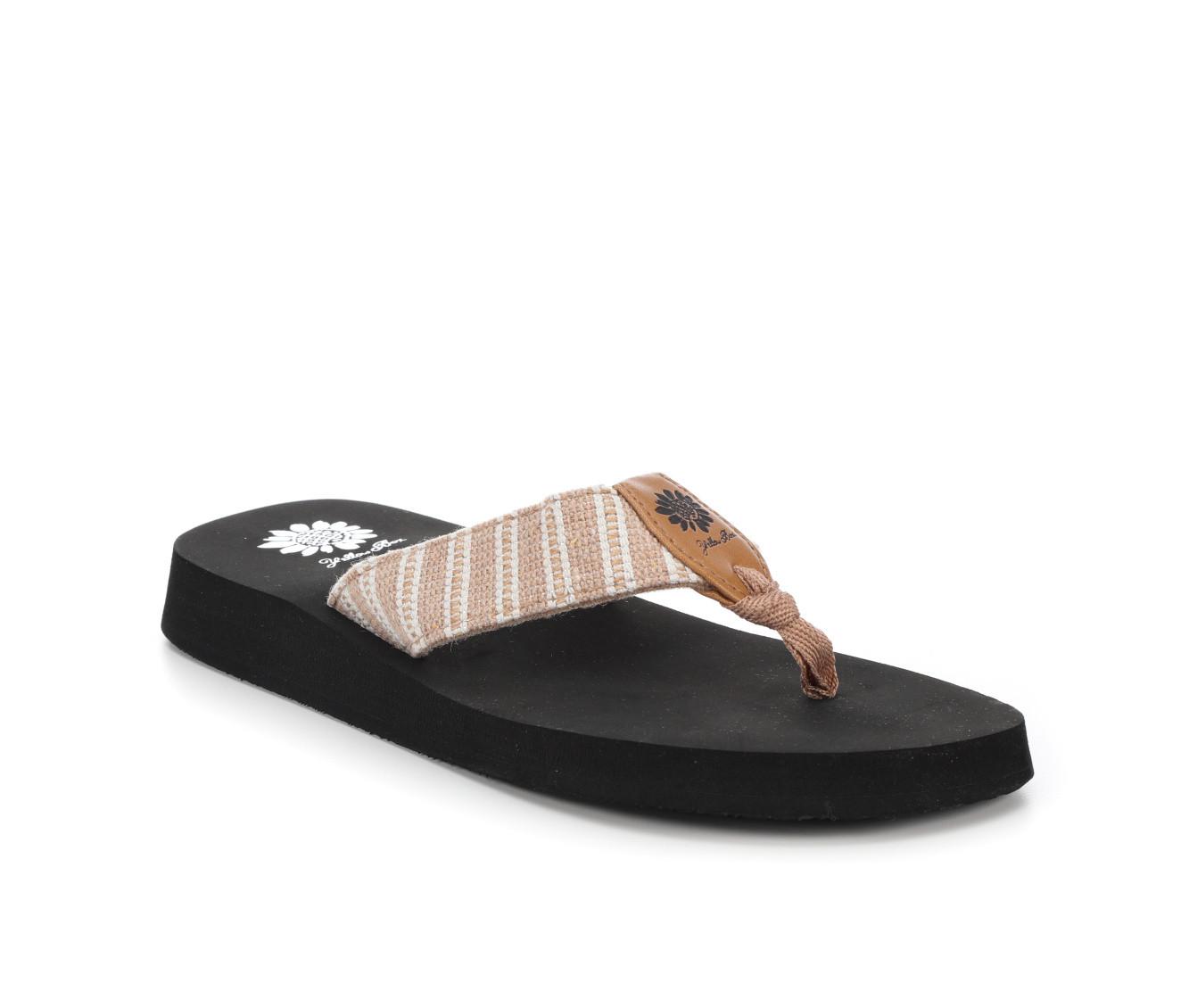 Women's Yellow Box Fosil Flip-Flops