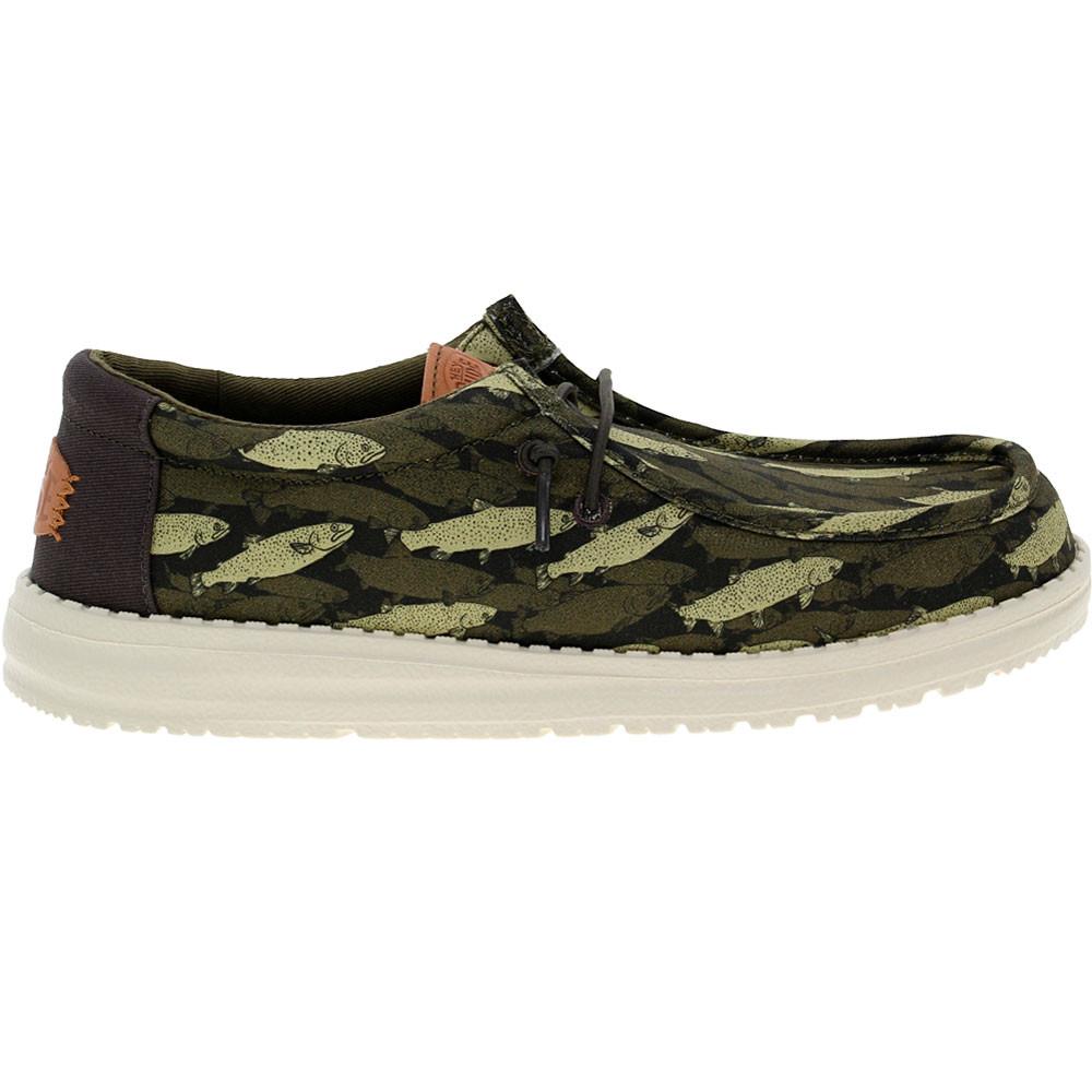 HEYDUDE Wally Fish Camo Youth Dress Shoes