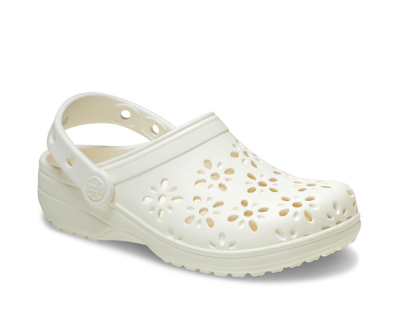 Women's Crocs Classic Floral Cutout Clogs
