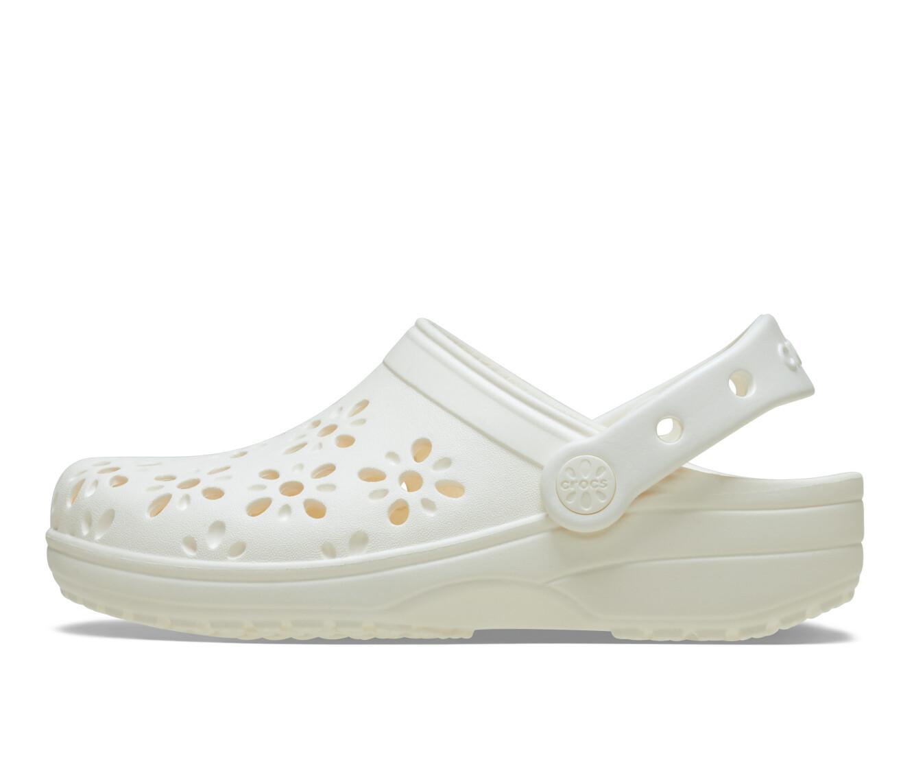 Women's Crocs Classic Floral Cutout Clogs