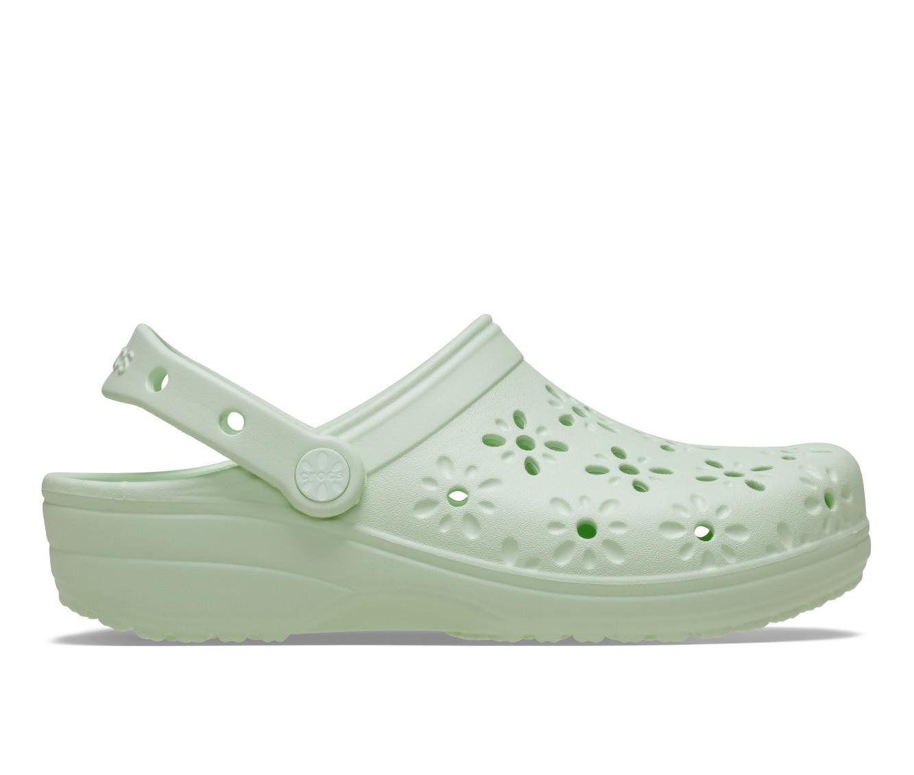 Women's Crocs Classic Floral Cutout Clogs