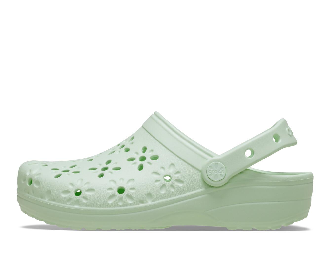 Women's Crocs Classic Floral Cutout Clogs
