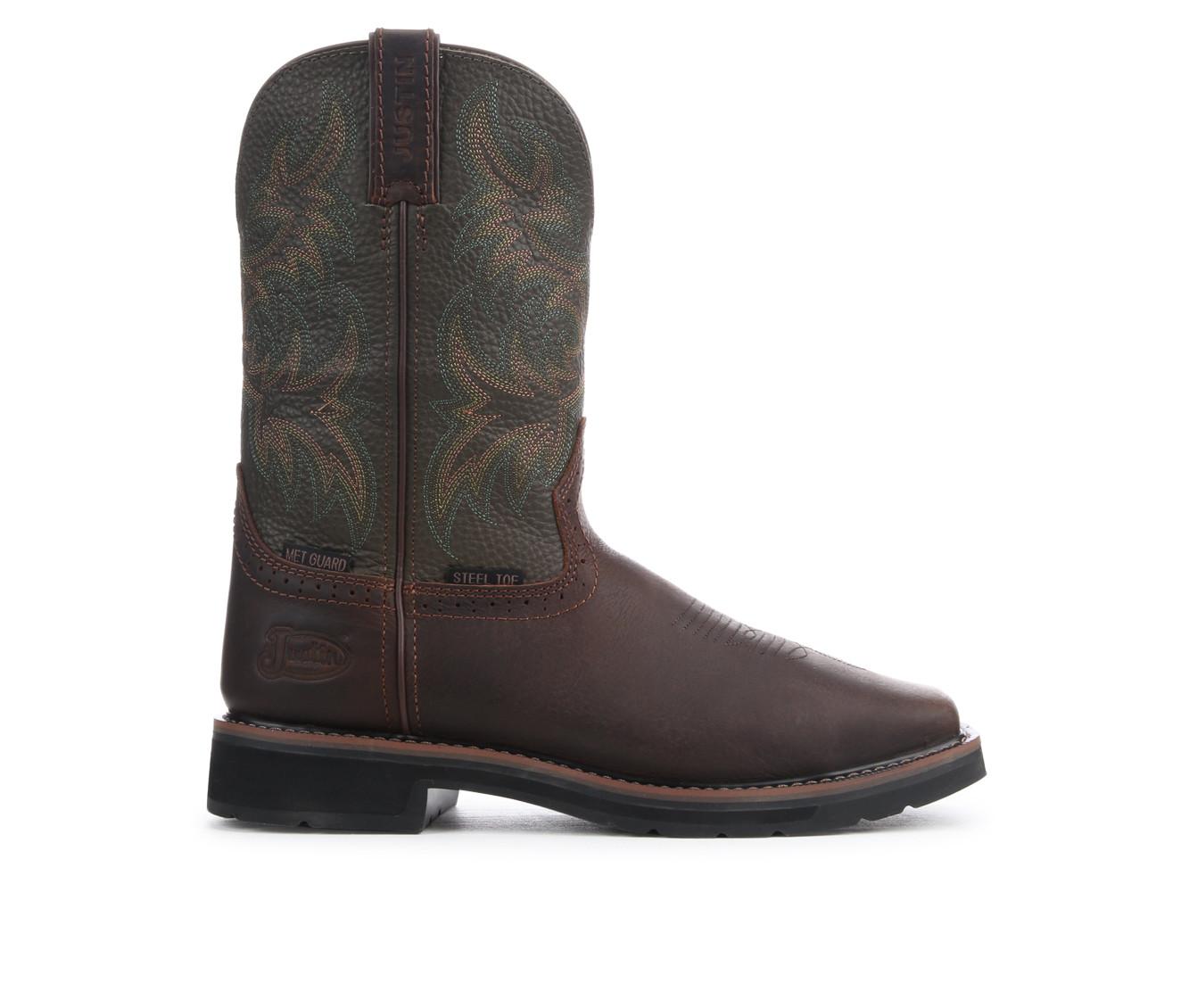 Men's Justin Boots Keavan ST Square Met Cowboy Boots