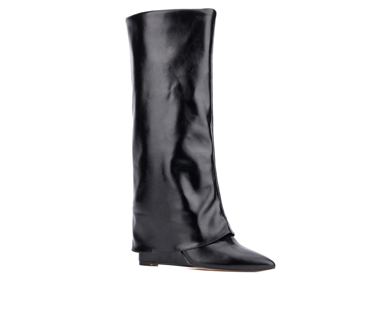 Women's New York and Company Queena Knee High Wedge Boots