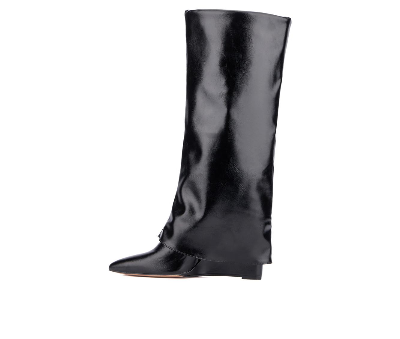 Women's New York and Company Queena Knee High Wedge Boots