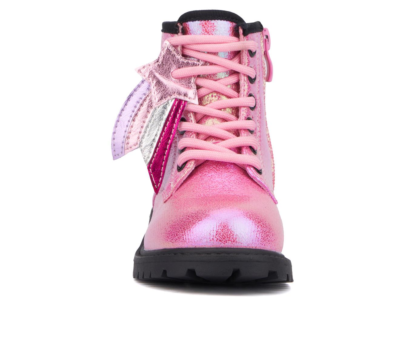 Olivia Miller Girl s Toddler Crystal Sky Combat Boots 9 Pink