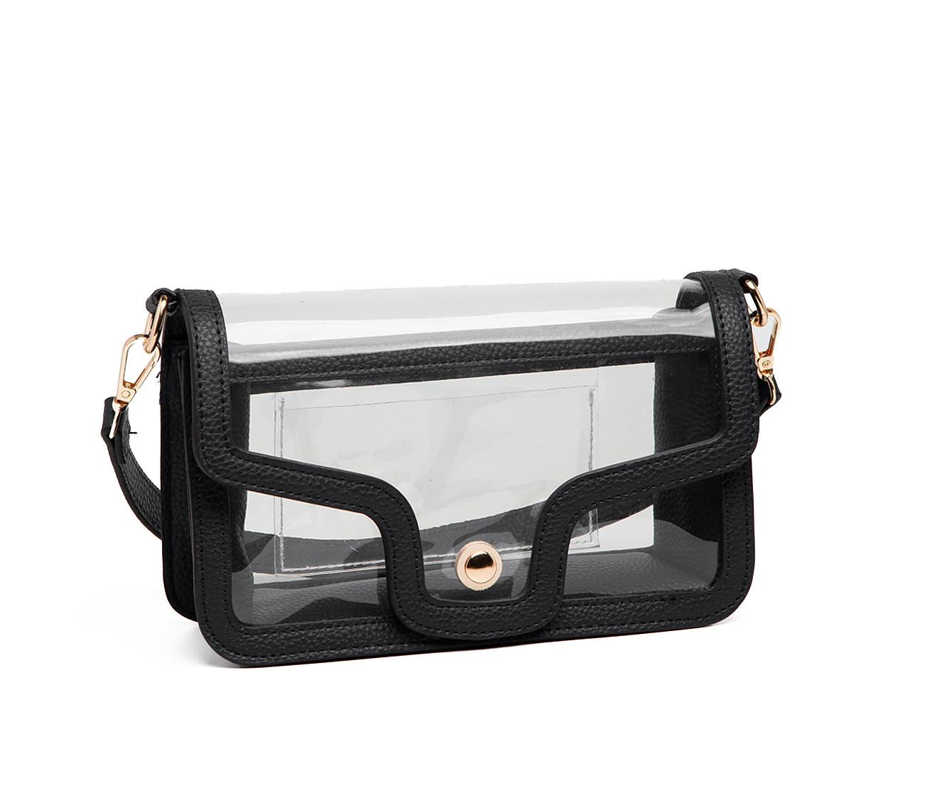 QUEENS DESIGNS Clear Bag-Envelope Style Handbag