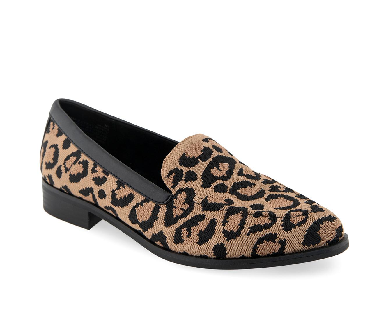 Aerosoles leopard print loafers online