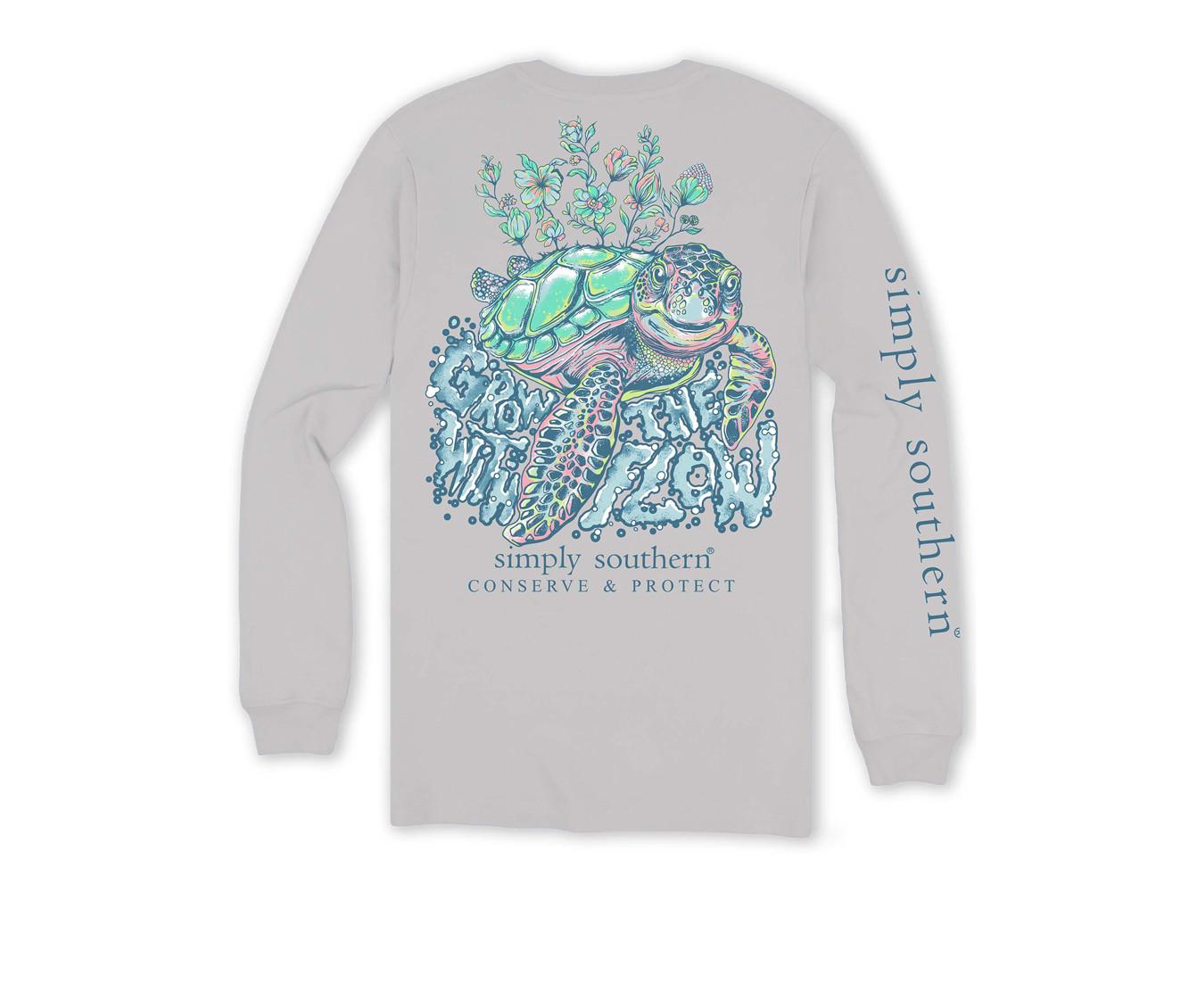 Simply Southern Tracking Turtle Grow Long Sleeve Tee