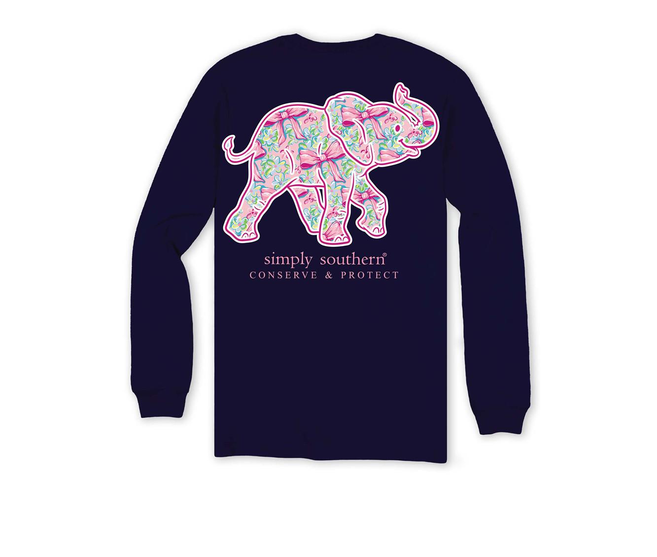 Simply Southern Tracking Elephant Long Sleeve Tee