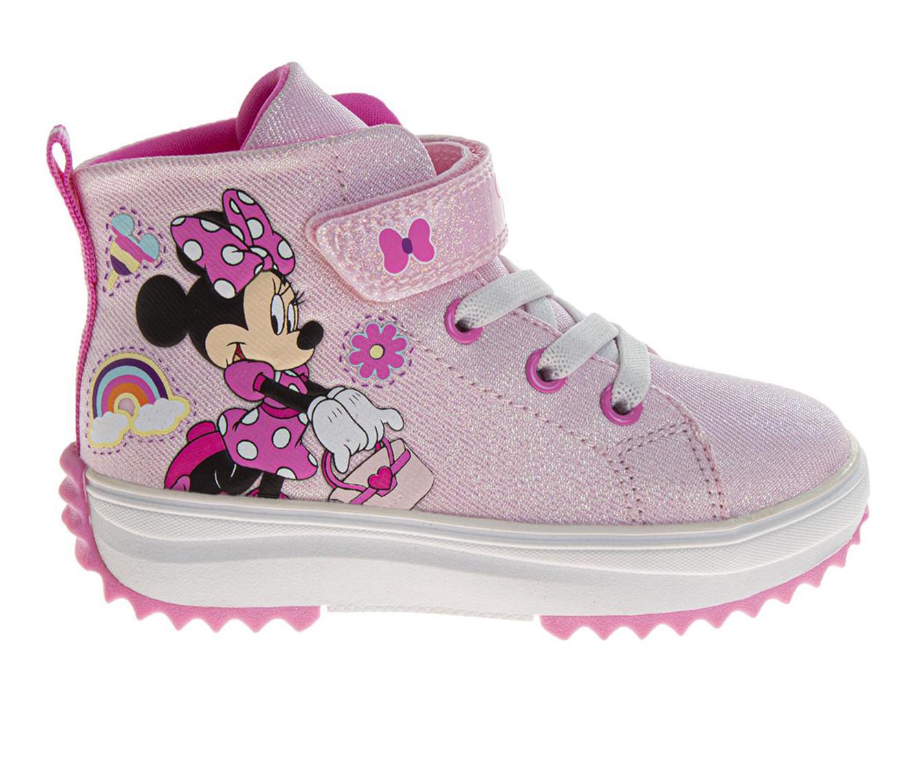 Girls' Disney Toddler Minnie Mouse Glitter Hi Top Sneakers