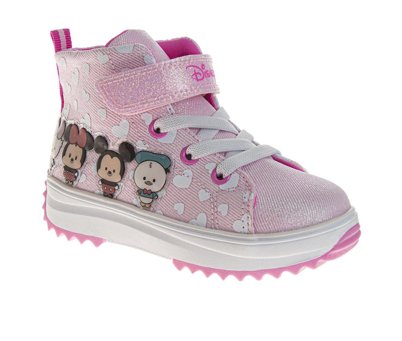 Girls' Disney Toddler Minnie Mouse Glitter Hi Top Sneakers