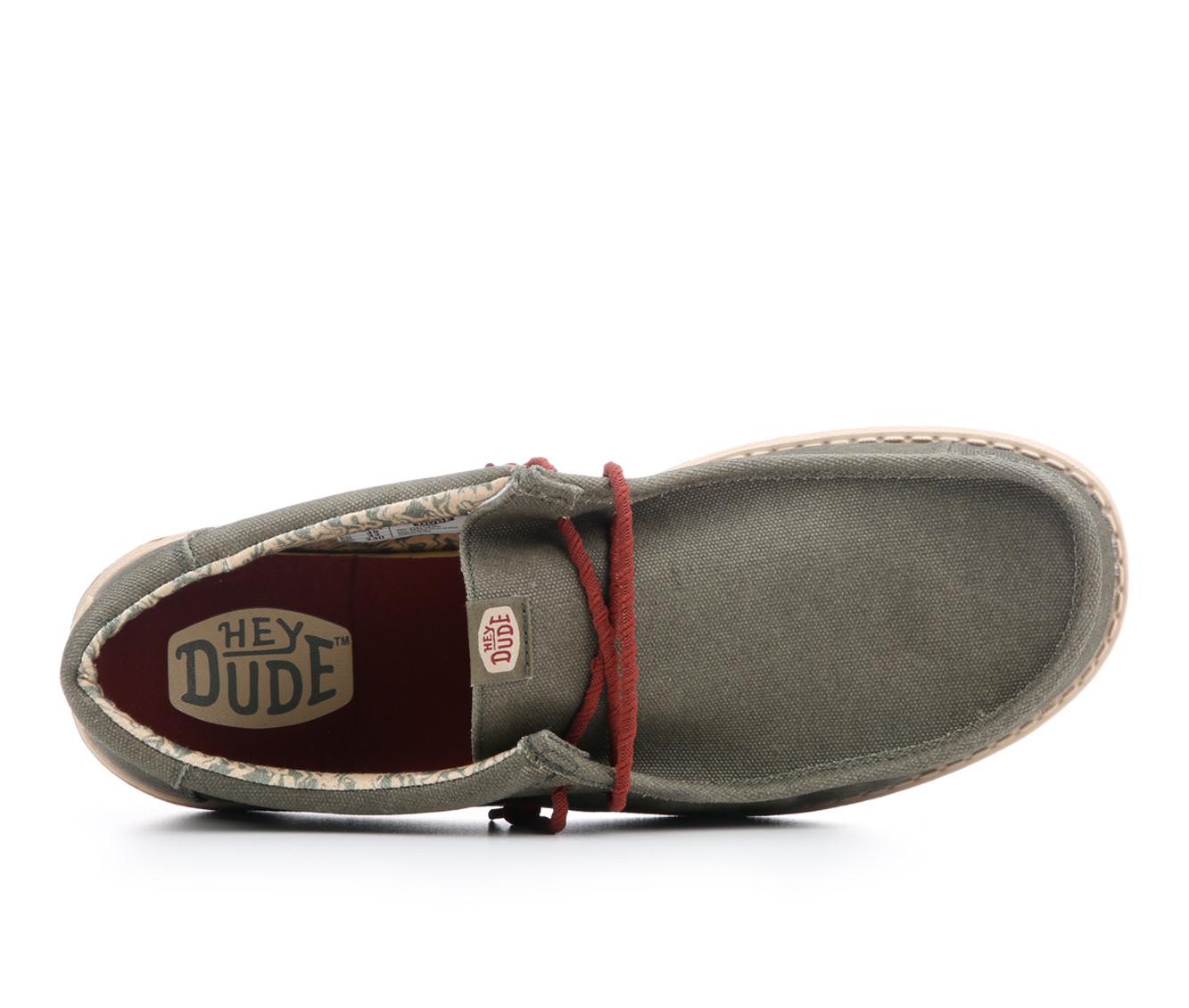 Men's HEYDUDE Wally Waxed Canvas Casual Shoes