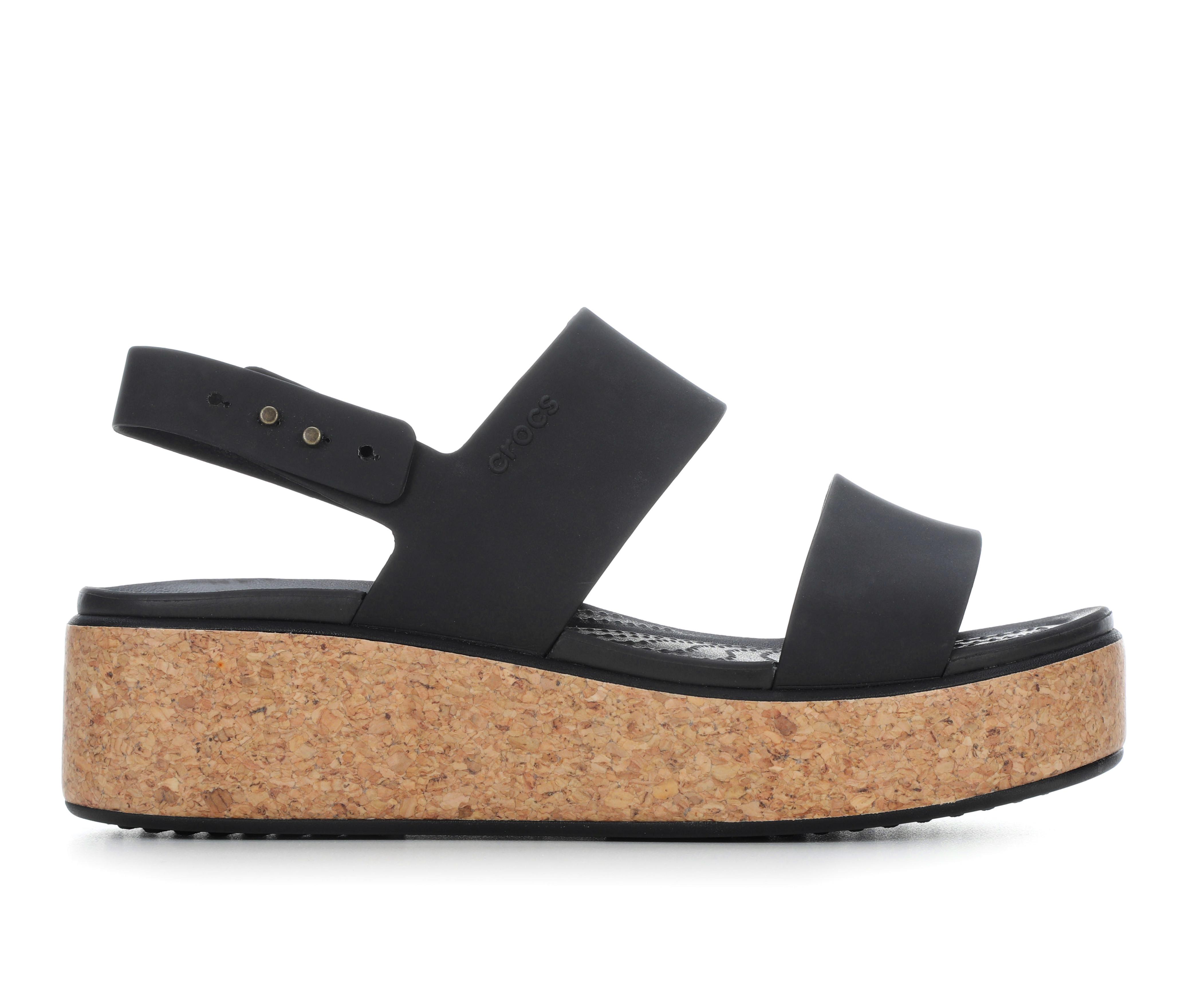 Women's Crocs Brooklyn Cork Low Wedge Sandals