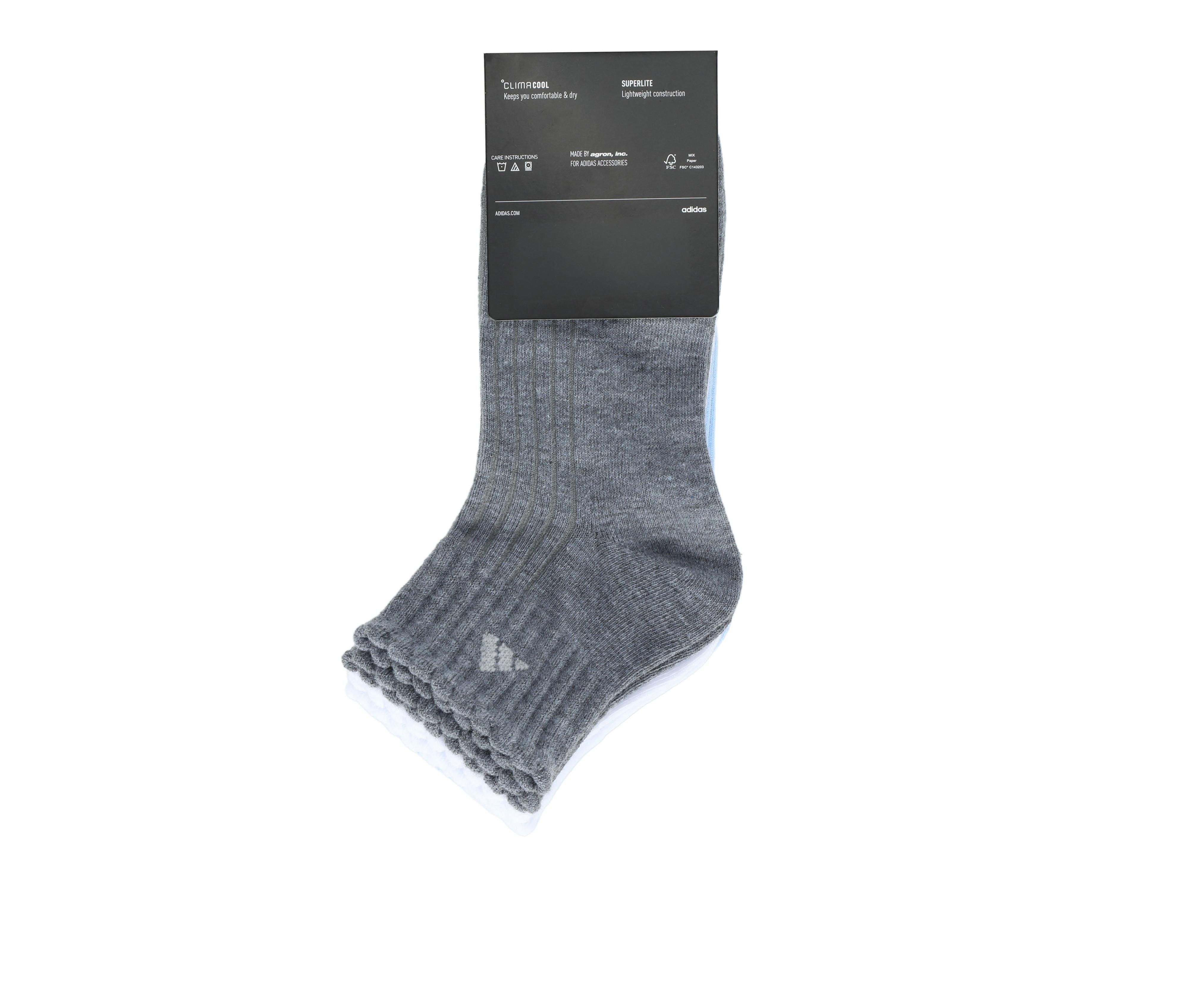 Adidas Women's 3 Pair Sports Fashion Ruffle Quarter Socks