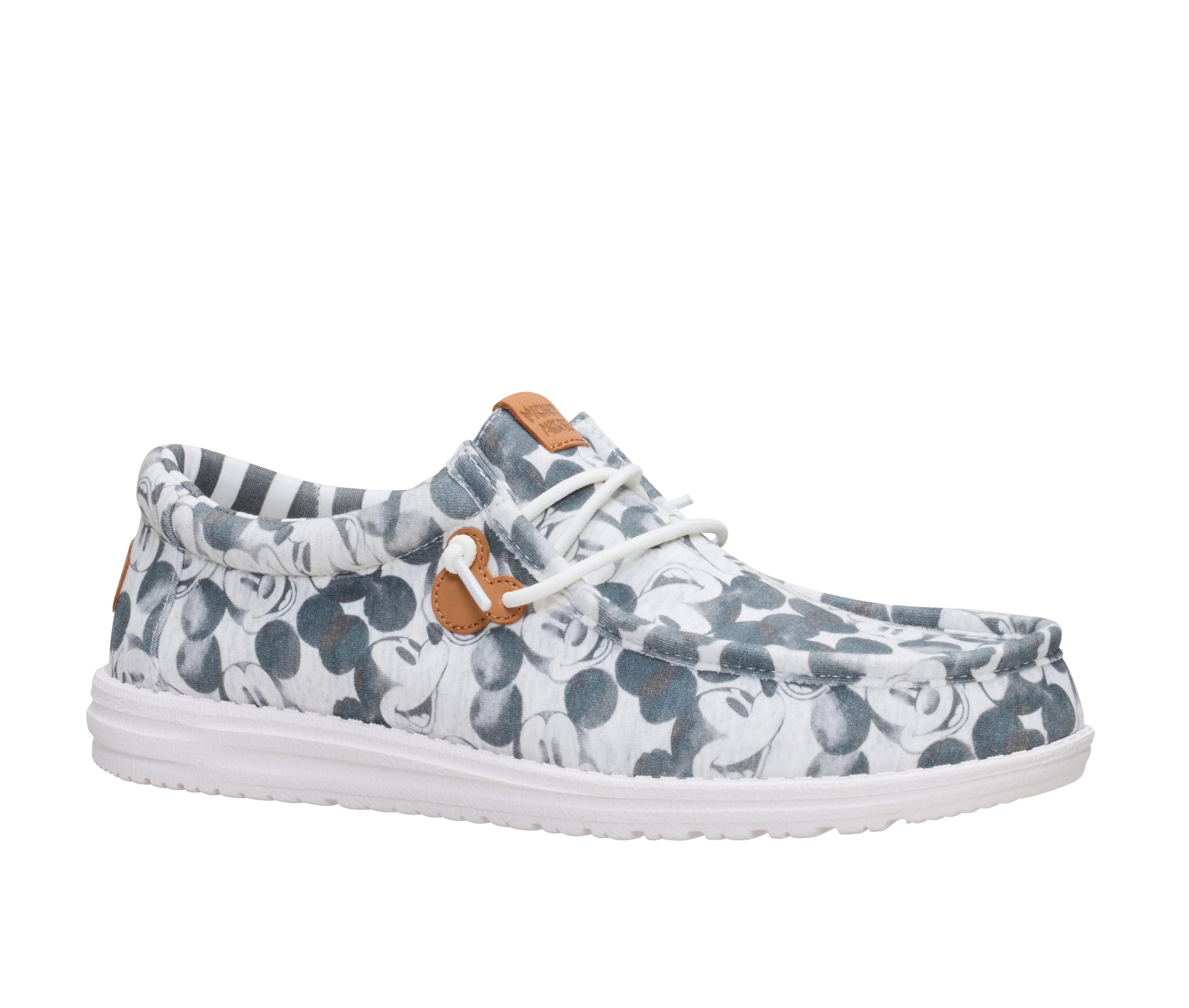 Men's HEYDUDE Wally Mickey Mouse Print Casual Shoes